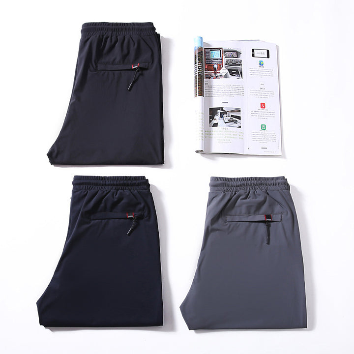 Men's Lightweight Jersey Leisure Pants with Elastic Waistband, Drawstring, and Side Pockets Mune Fashion