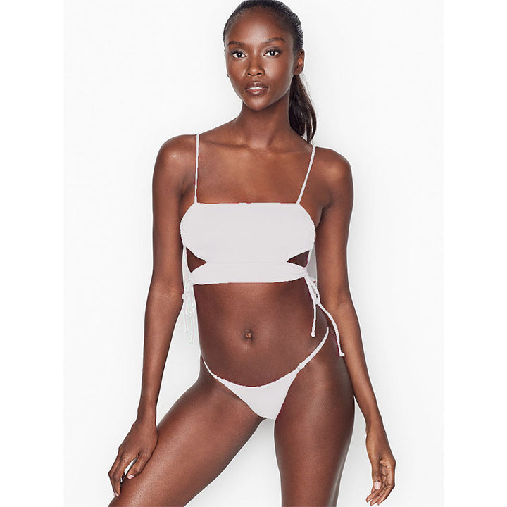 Ladies Crop Bikini Set with modern cut-out and adjustable straps Mune Fashion
