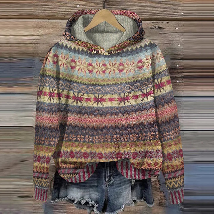 Mune | Women's knit hoodie with Norwegian pattern and hood