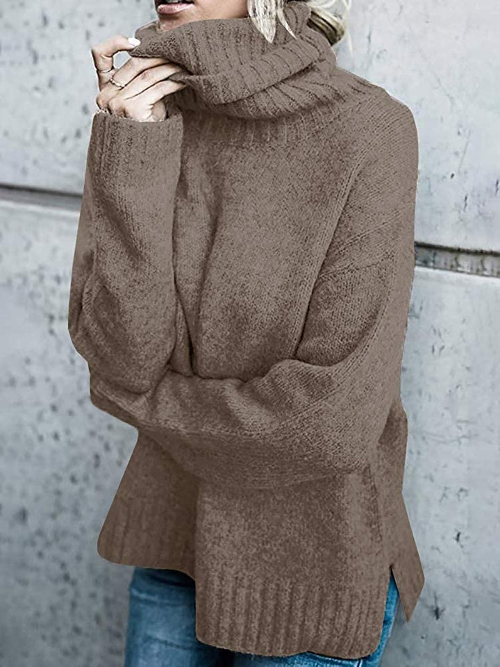 Women Oversized Cozy Turtleneck Sweater made of Fine Knit Mune Fashion