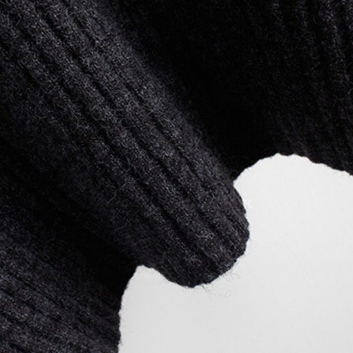 Women's Oversize Hoodie made of ribbed knit with tunic cut Mune Fashion
