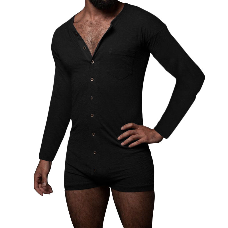 Men's jumpsuit with modern button design and practical chest pocket Mune Fashion