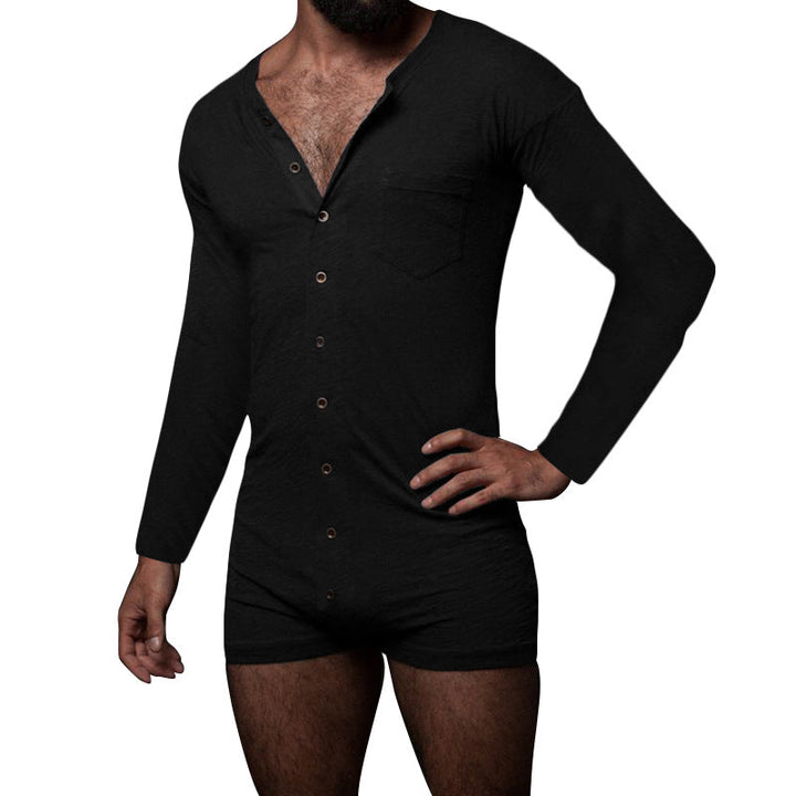 Men's jumpsuit with modern button design and practical chest pocket Mune Fashion