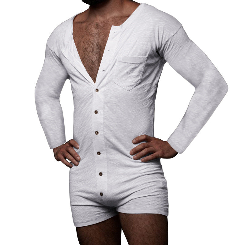 Men's jumpsuit with modern button design and practical chest pocket Mune Fashion