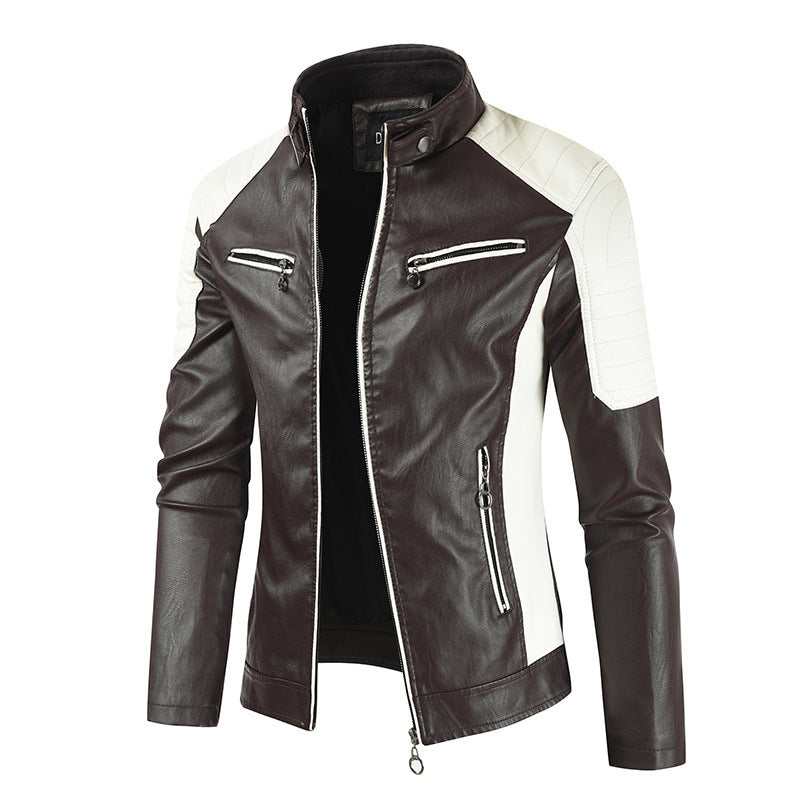Men's Casual Leather Jacket Mune Fashion