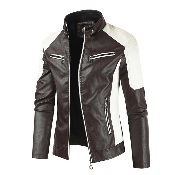 Men's Casual Leather Jacket Mune Fashion