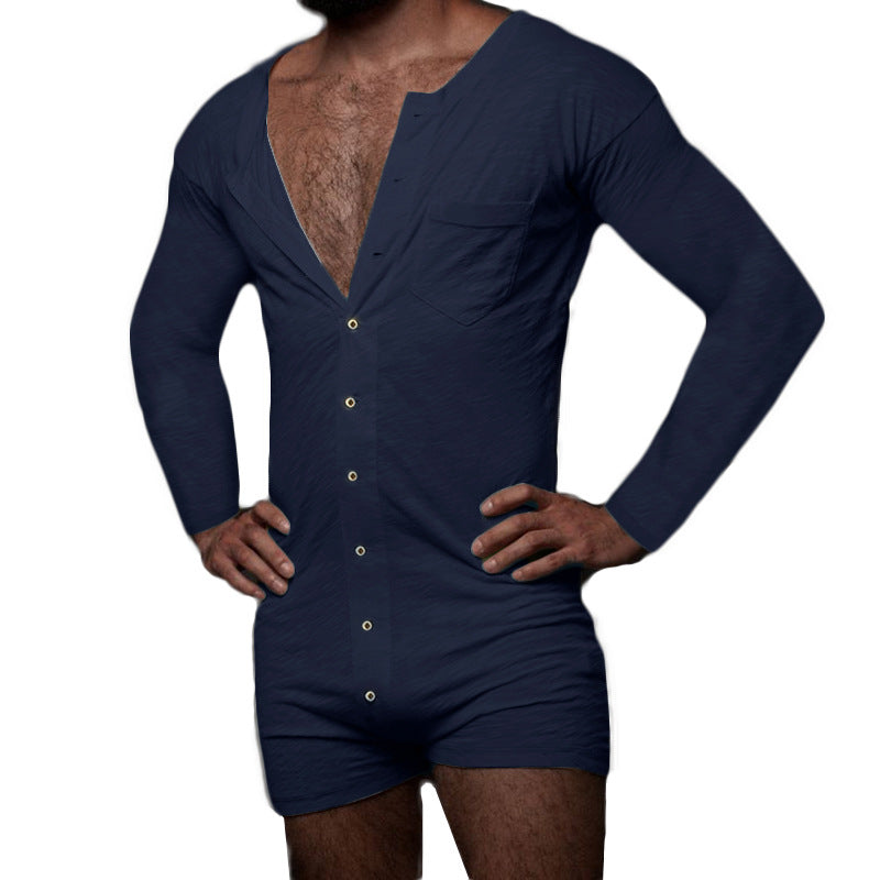 Men's jumpsuit with modern button design and practical chest pocket Mune Fashion