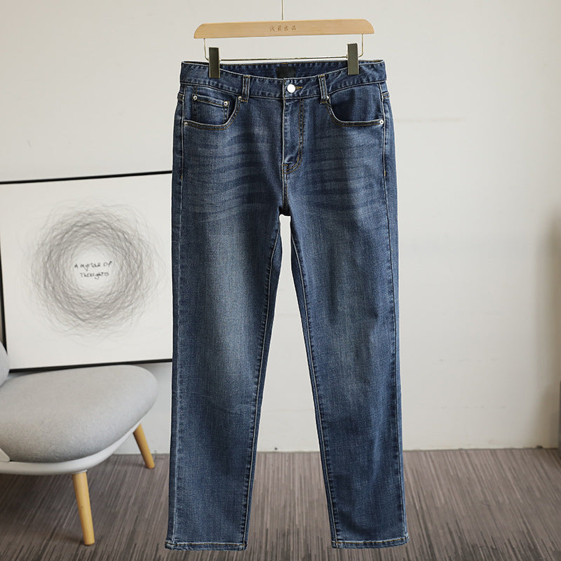 Men's slim fit stretch jeans with a used wash and five-pocket cut Mune Fashion