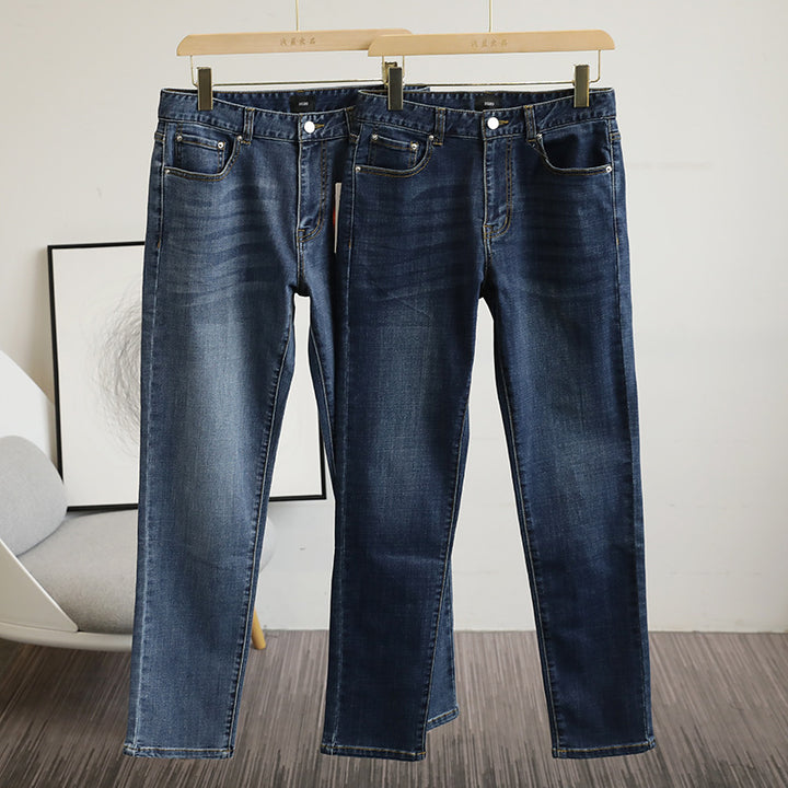 Men's slim fit stretch jeans with a used wash and five-pocket cut Mune Fashion