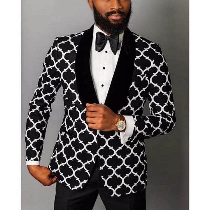 Men's Elegant Designer Blazer with Eye-Catching Pattern Mune