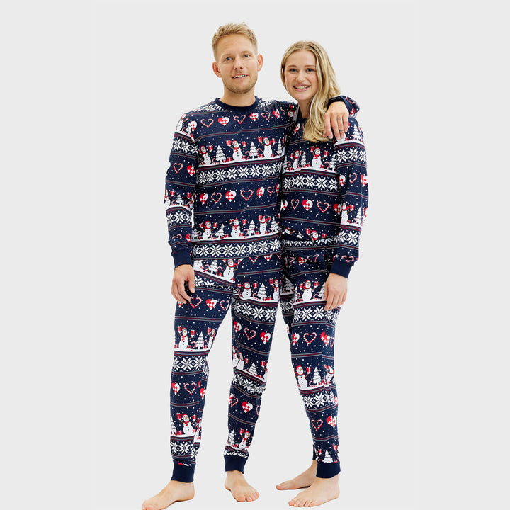Mune | Christmas Heart Christmas Pajamas Navy Women