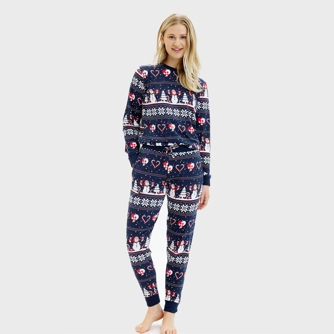 Mune | Christmas Heart Christmas Pajamas Navy Women