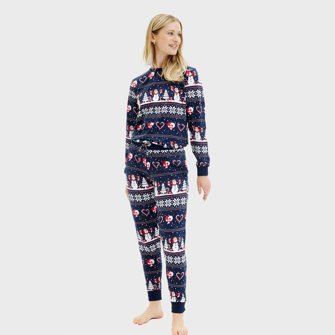 Mune | Christmas Heart Christmas Pajamas Navy Women