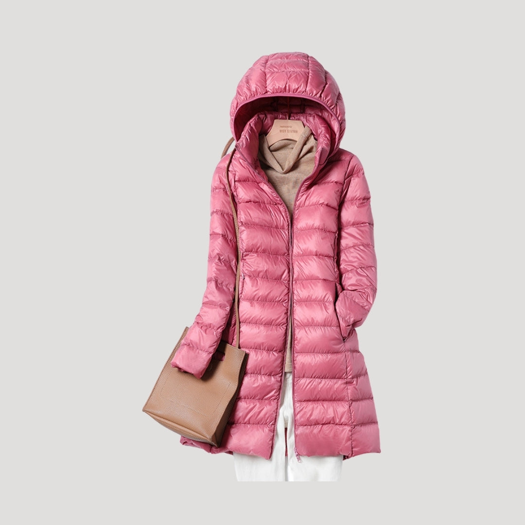 Mune | Women long padded winter puffer coat with hood