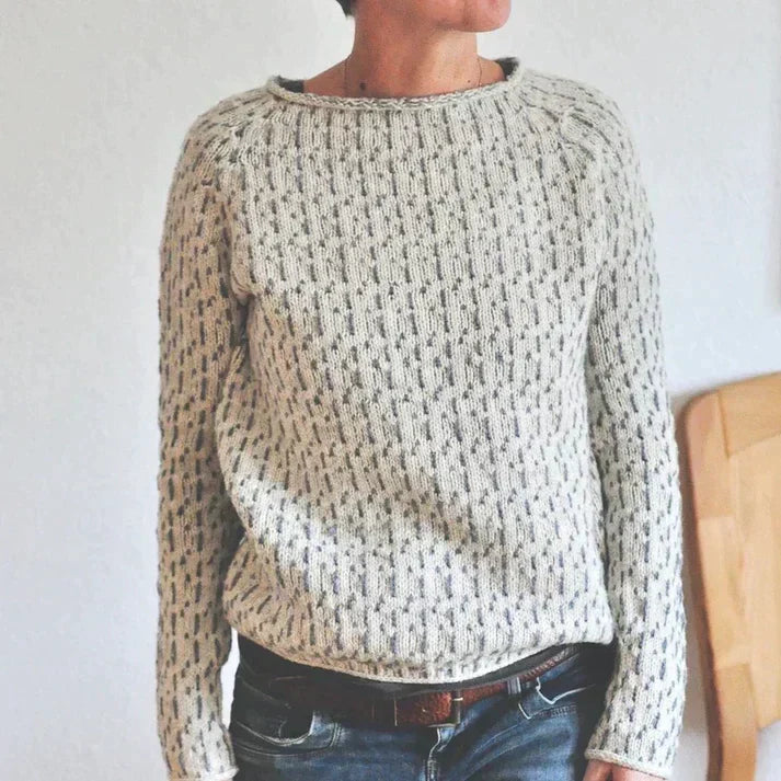 Mune | Gray Boat Neck Sweater - Stylish and Comfortable Women's Clothing