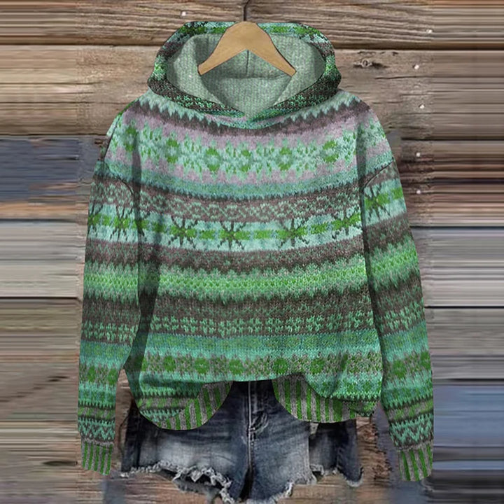 Mune | Women's knit hoodie with Norwegian pattern and hood
