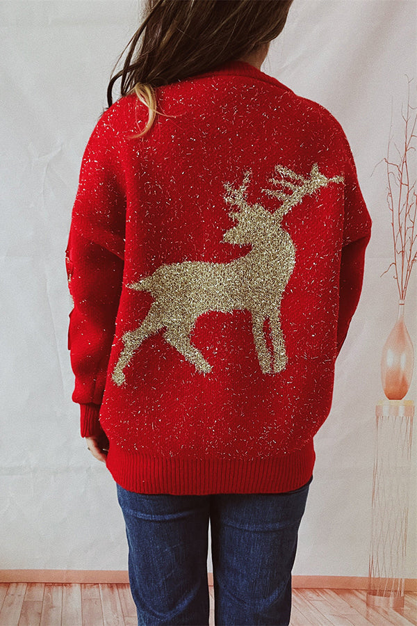 Mune | Christmas Pattern Knitted Round Neck Long Sleeve Sweater
