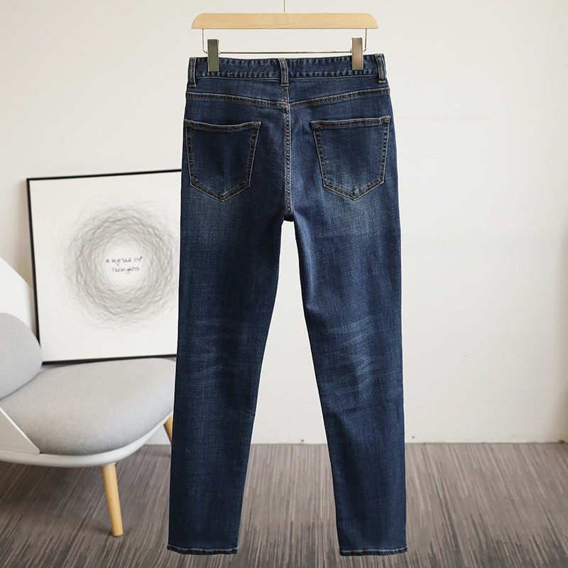 Men's slim fit stretch jeans with a used wash and five-pocket cut Mune Fashion