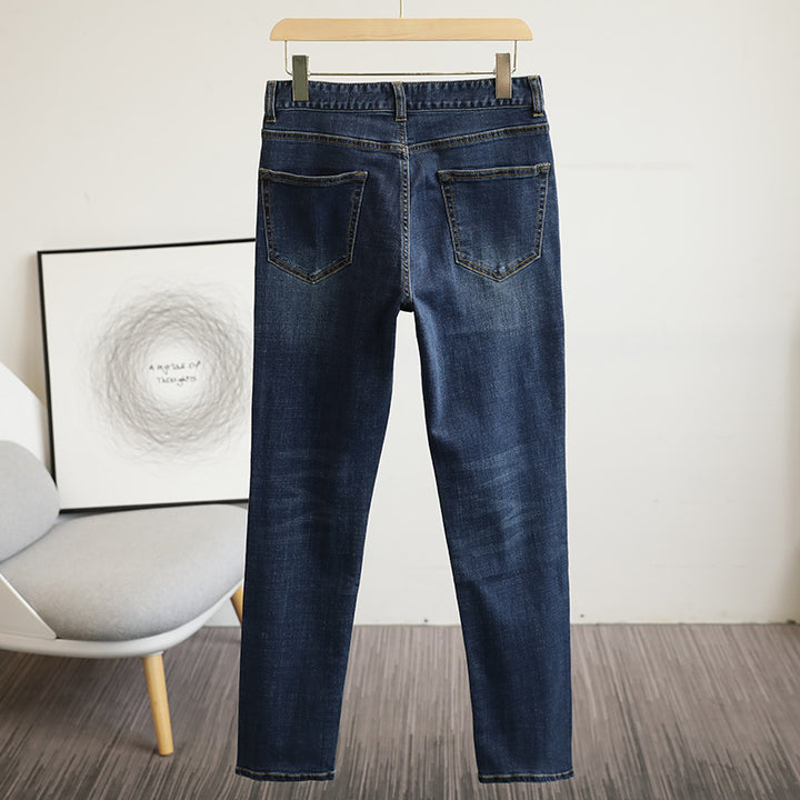 Men's slim fit stretch jeans with a used wash and five-pocket cut Mune Fashion