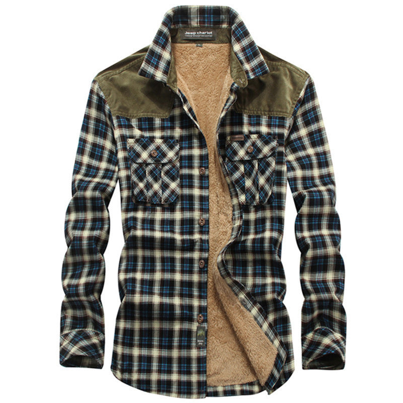 Men's Fleece Lined Shirt Jacket Mune Fashion