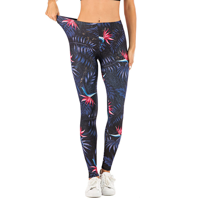 Ladies leggings with abstract striped pattern, high waist and breathable stretch functional fabric Mune Fashion