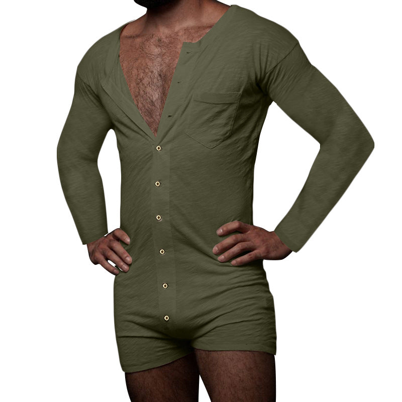 Men's jumpsuit with modern button design and practical chest pocket Mune Fashion