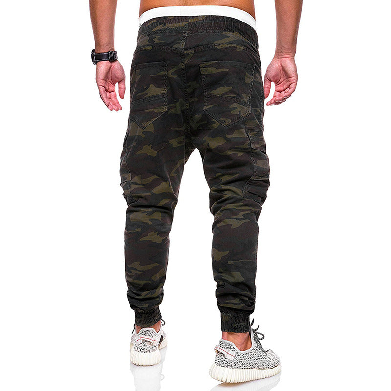 Men's tailored cargo jogger pants with elastic comfort waistband, side flap pockets, and tapered cuffs Mune Fashion