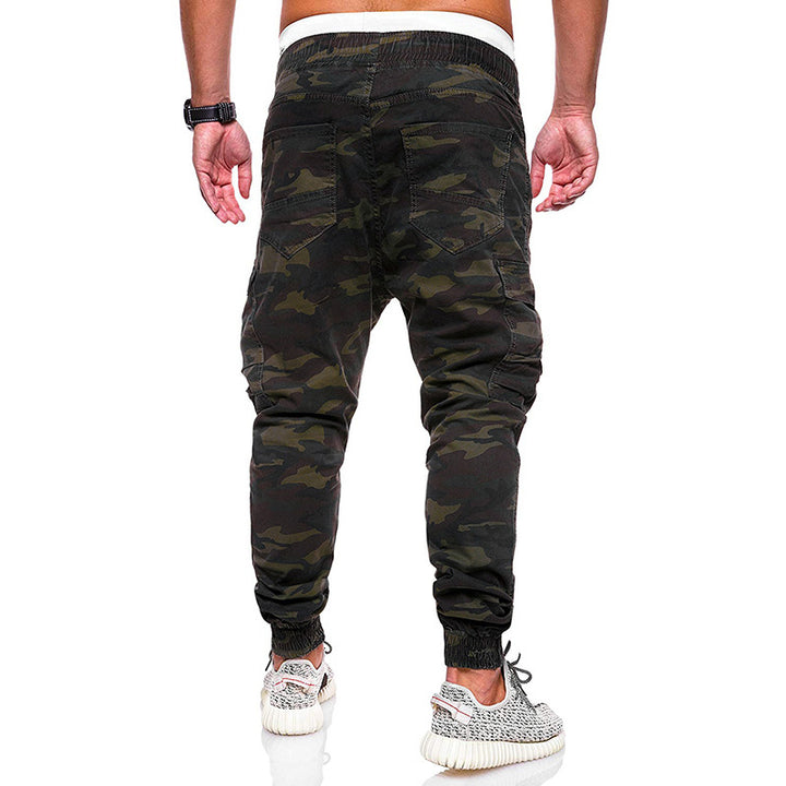 Men's tailored cargo jogger pants with elastic comfort waistband, side flap pockets, and tapered cuffs Mune Fashion