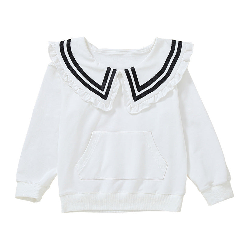 Girls hoodie with maritime collar Mune Fashion