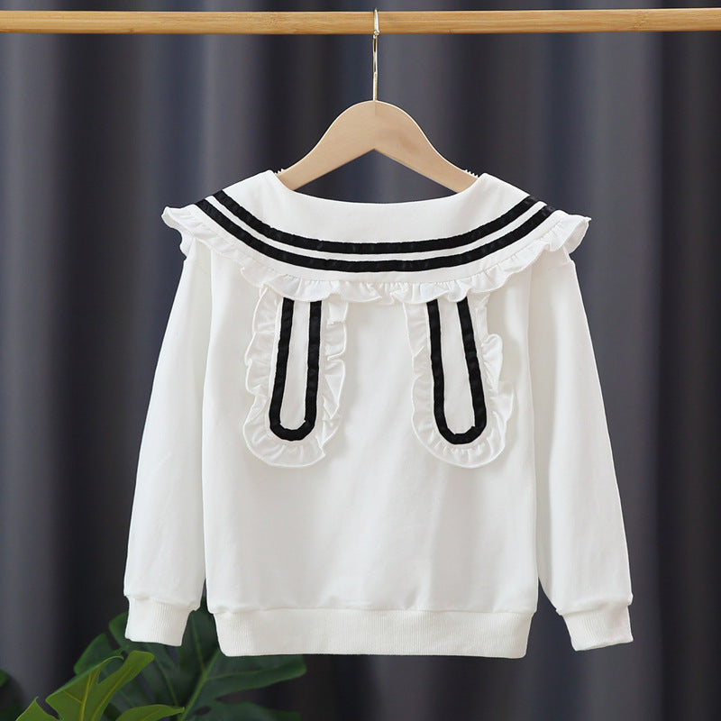 Girls hoodie with maritime collar Mune Fashion