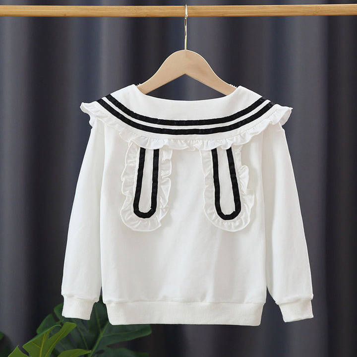 Girls hoodie with maritime collar Mune Fashion