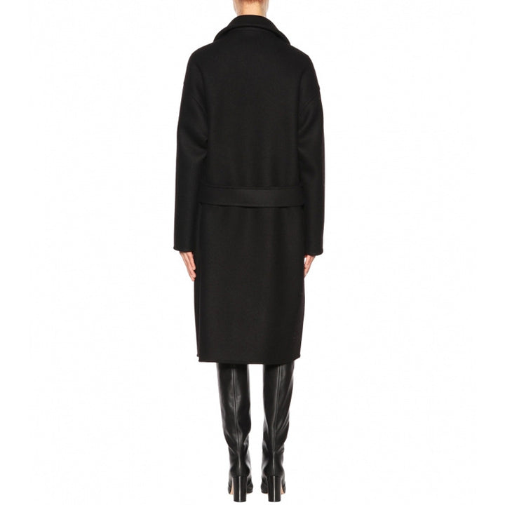 Women Oversize Double-Breasted Long Coat with Wide Shawl Collar and Relaxed Tailoring Mune Fashion