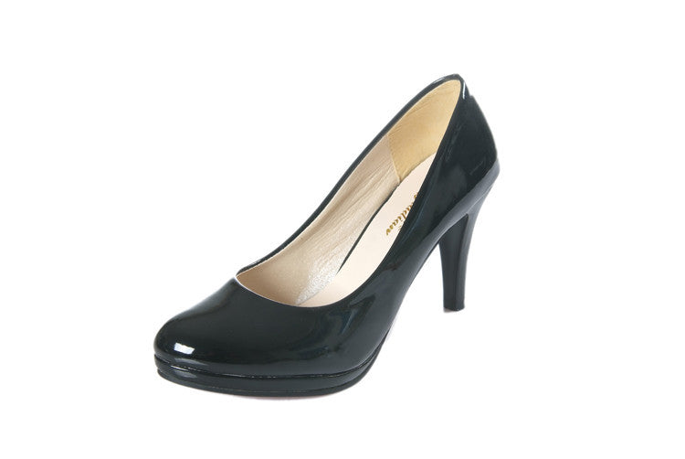 Ladies' elegant bridal pumps with rounded toe cap, padded comfort footbed, and sleek cone heel Mune Fashion