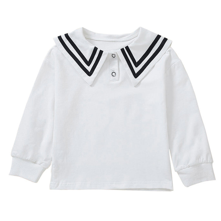 Women's sailor blouse with modern collar and button details Mune Fashion