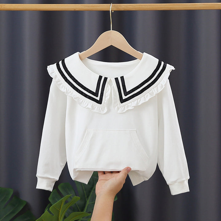 Girls hoodie with maritime collar Mune Fashion