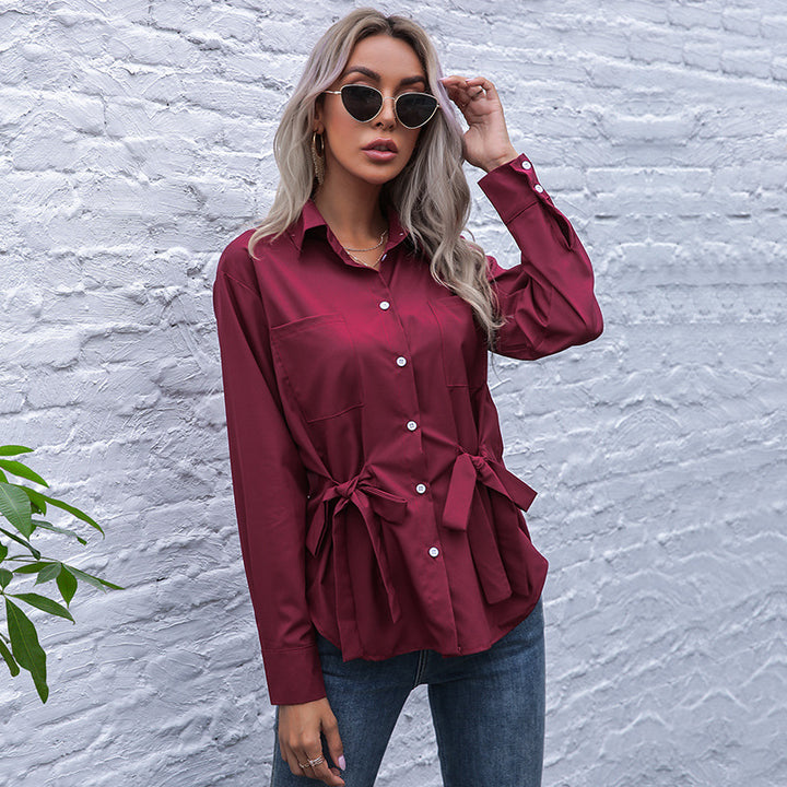 Women Elegant Blouse with Tailoring Mune Fashion