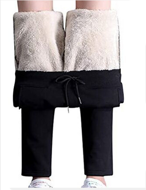 Women's non-padded thermo jogging pants with teddy lining, elastic waistband and drawstring Mune Fashion