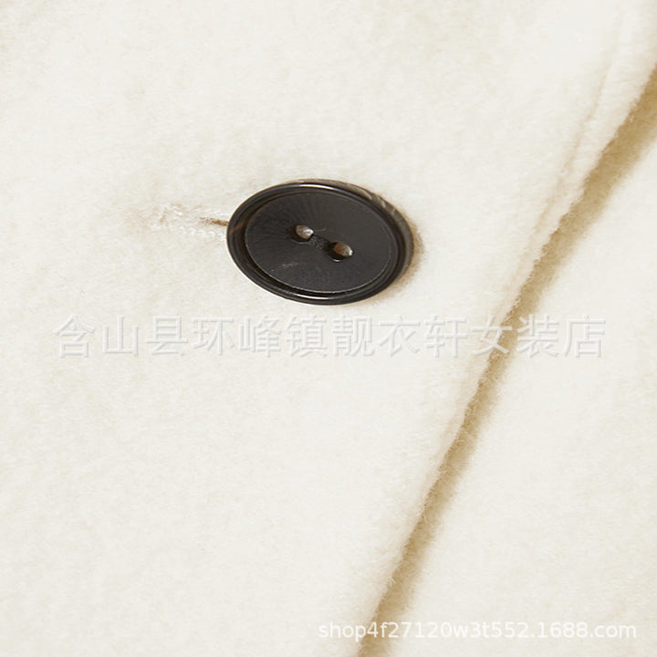 Women Tailored Midi-Length Coat with Wrap Belt and Shawl Collar Mune Fashion