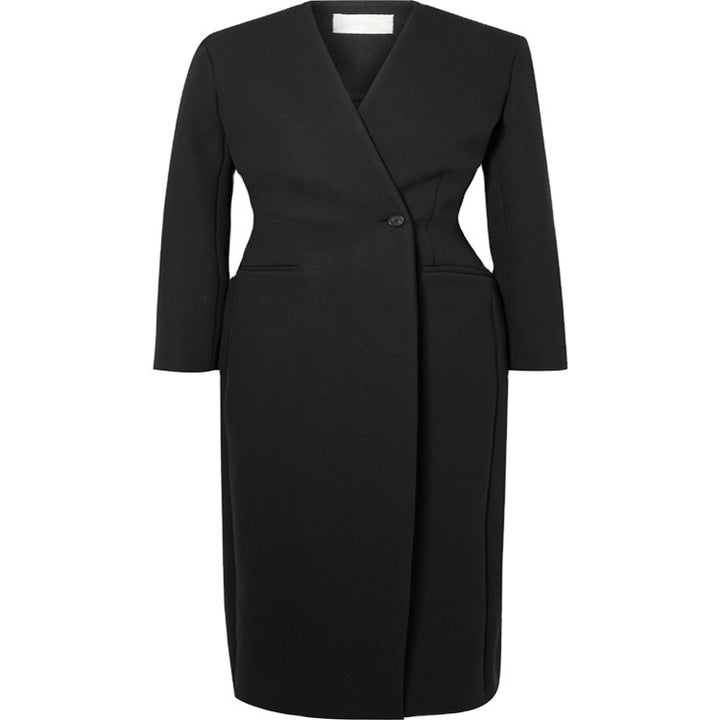 Women Maxi long minimalist tailoring coat with open front Mune Fashion