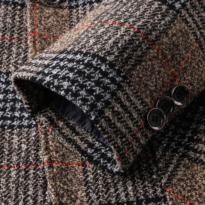 Men's tweed blazer with Glencheck pattern and slim fit Mune Fashion