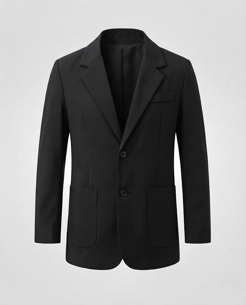 Men's Oversized Blazer with Patch Pockets and Two-Button Front Mune Fashion
