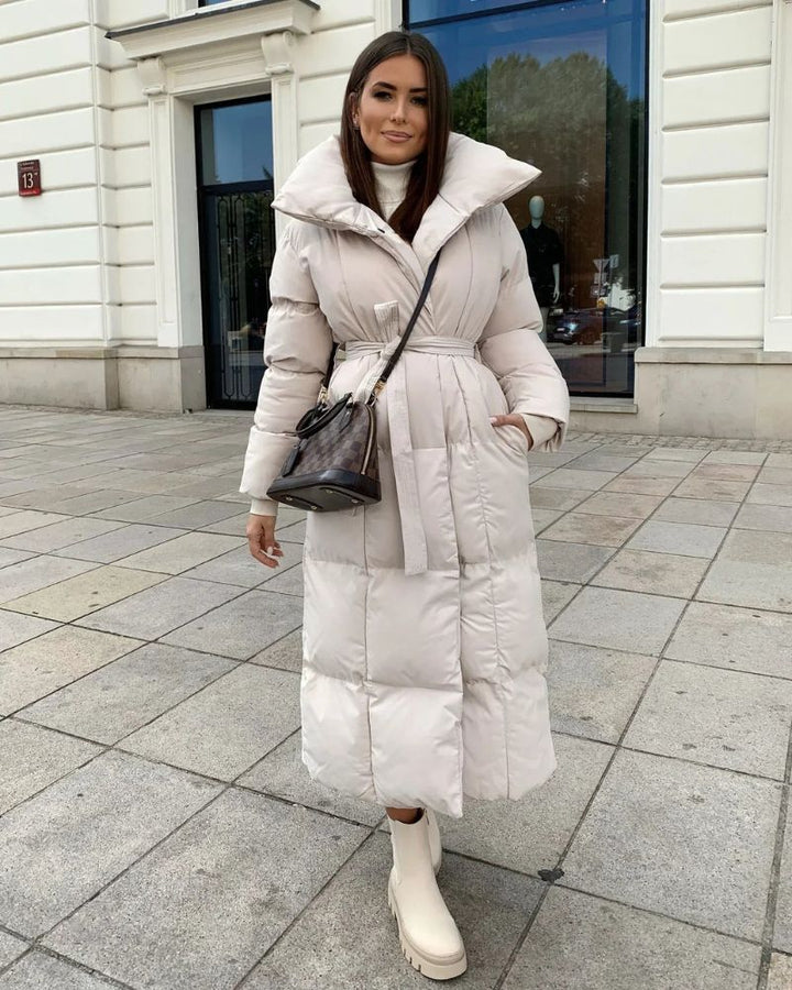 Mune | Long Puffer Jacket with Belt