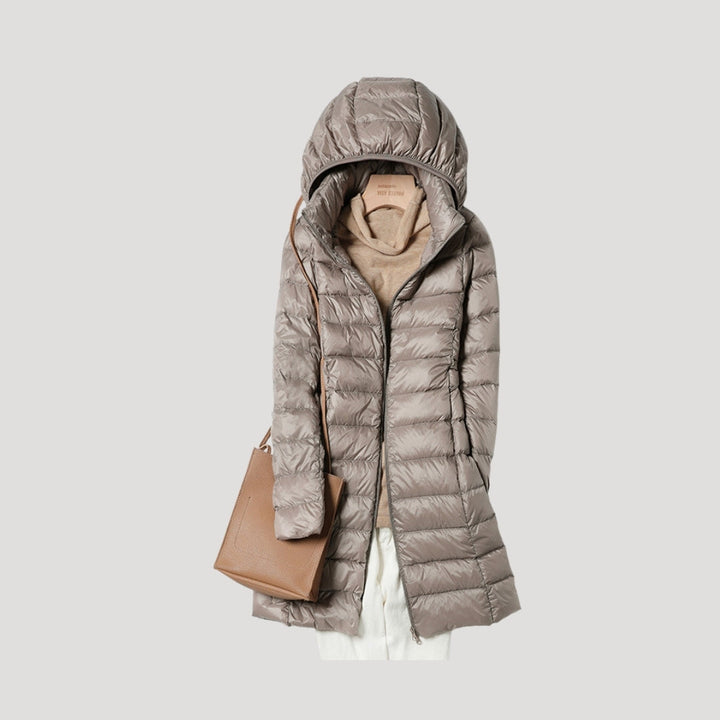 Mune | Women long padded winter puffer coat with hood