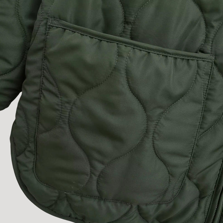 Mune | Women's quilted oversized green fleece zip-up jacket