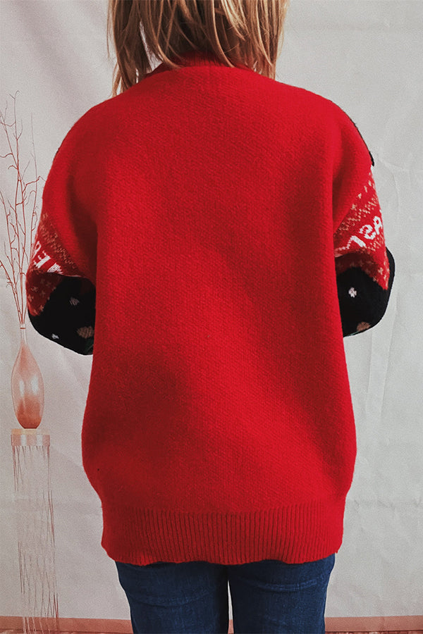 Mune | Christmas Pattern Knitted Round Neck Long Sleeve Sweater
