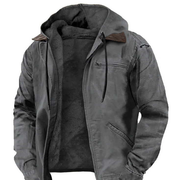 Mune | Men's Jacket with Hood Zip Closure and Soft Fleece Lining