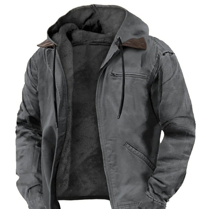 Mune | Men's Jacket with Hood Zip Closure and Soft Fleece Lining