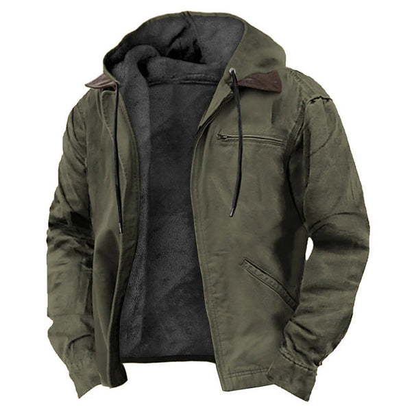 Mune | Men's Jacket with Hood Zip Closure and Soft Fleece Lining