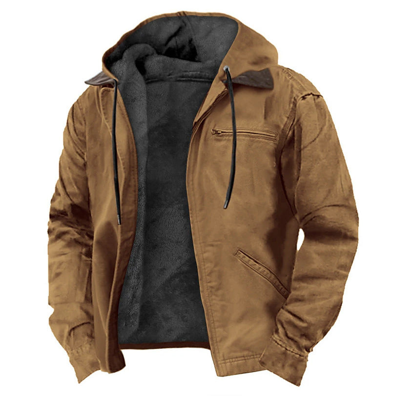 Mune | Men's Jacket with Hood Zip Closure and Soft Fleece Lining