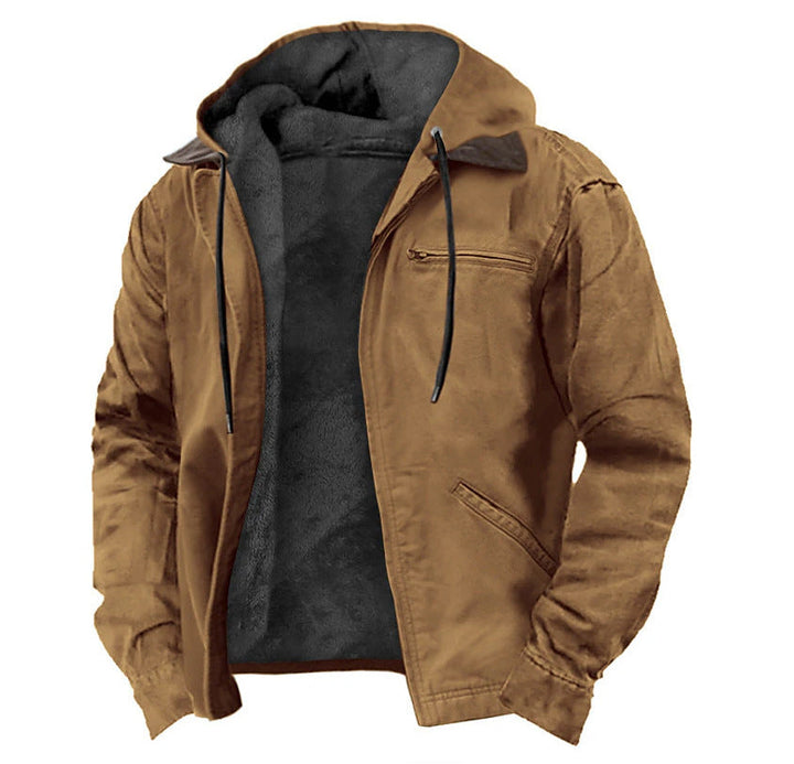 Mune | Men's Jacket with Hood Zip Closure and Soft Fleece Lining